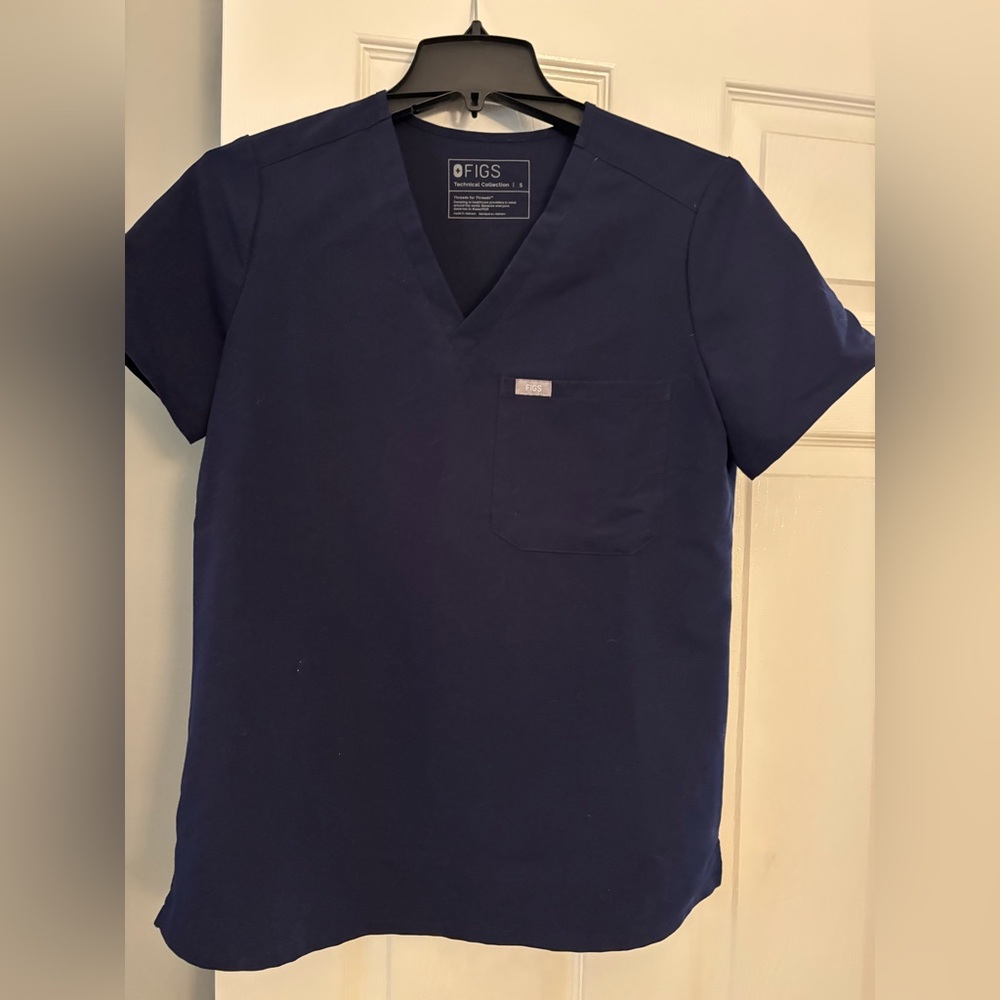 Figs Technical Collection Dark Blue Scrub Top